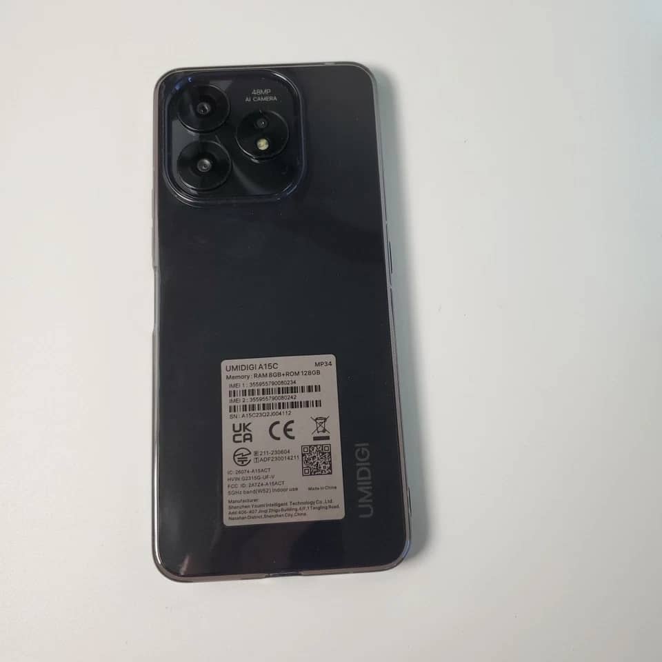 UMIDIGI A15C Cell Phones Black 128GB Unlocked New