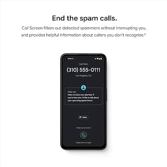 Google Pixel 4a 5G Cell Phones Black 128GB Unlocked New