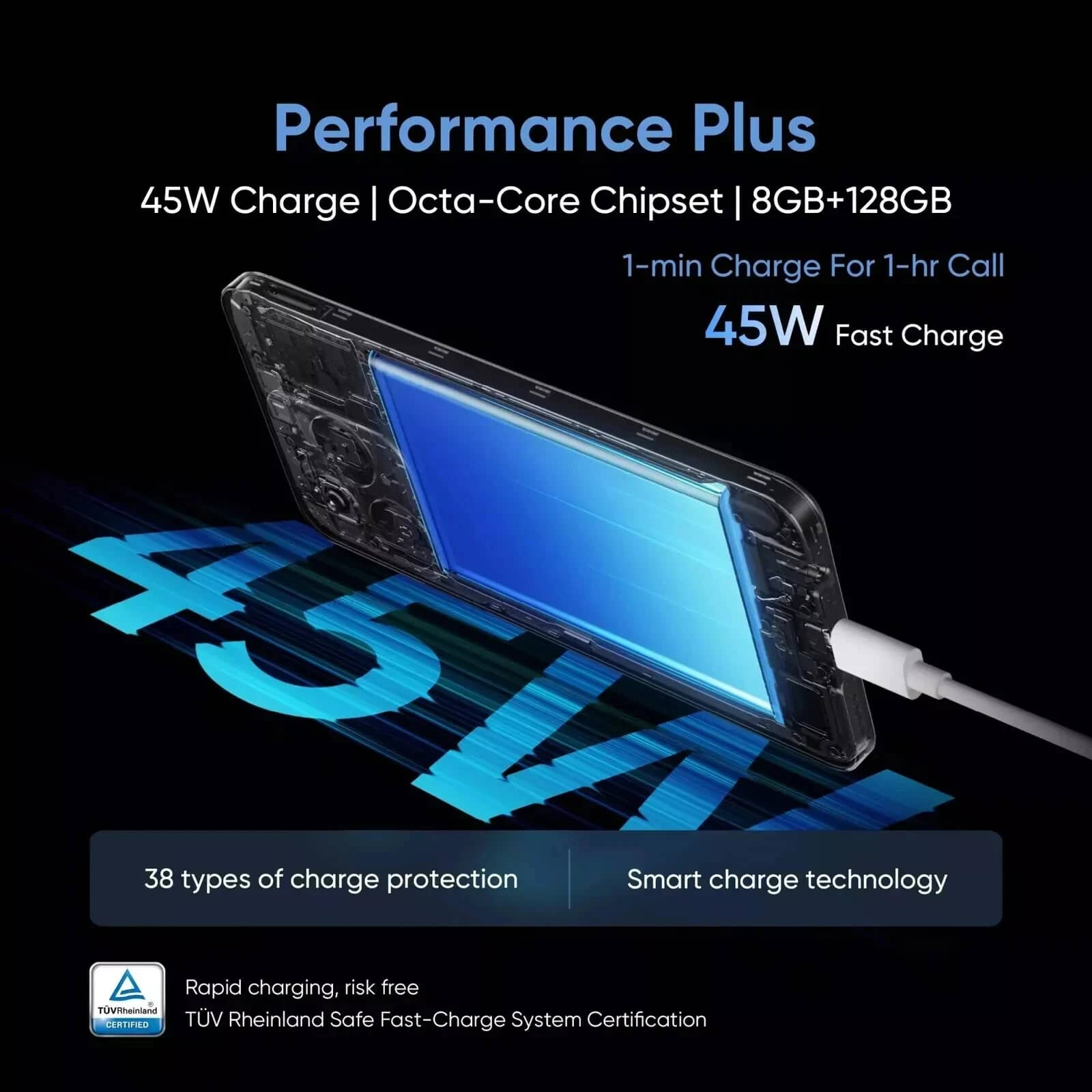 realme C63 Cell Phones Blue 128GB Unlocked New