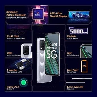 realme Narzo 30 Cell Phones Blue 128GB Unlocked New