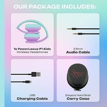 PowerLocus Bobo Headphones & Earbuds Blue New