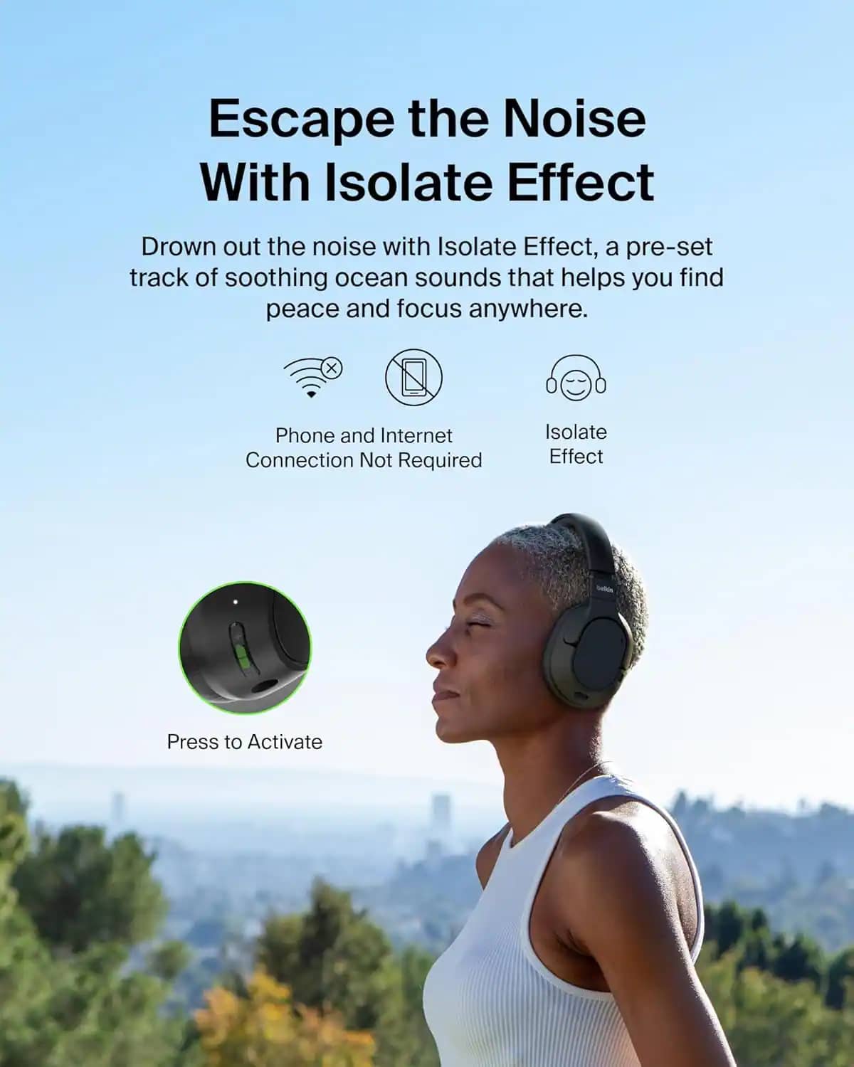 Belkin AUD008fqBK Headphones & Earbuds Black New