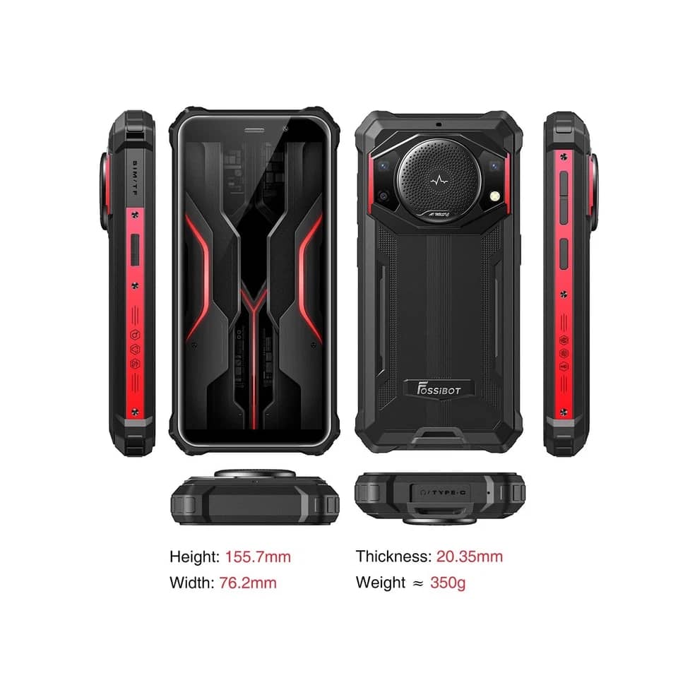 FOSSiBOT F101P Cell Phones Red 64GB T-Mobile New