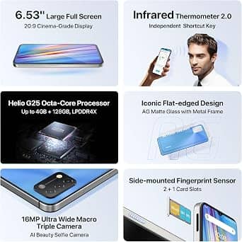 UMIDIGI A11 Cell Phones Black 64GB Unlocked New