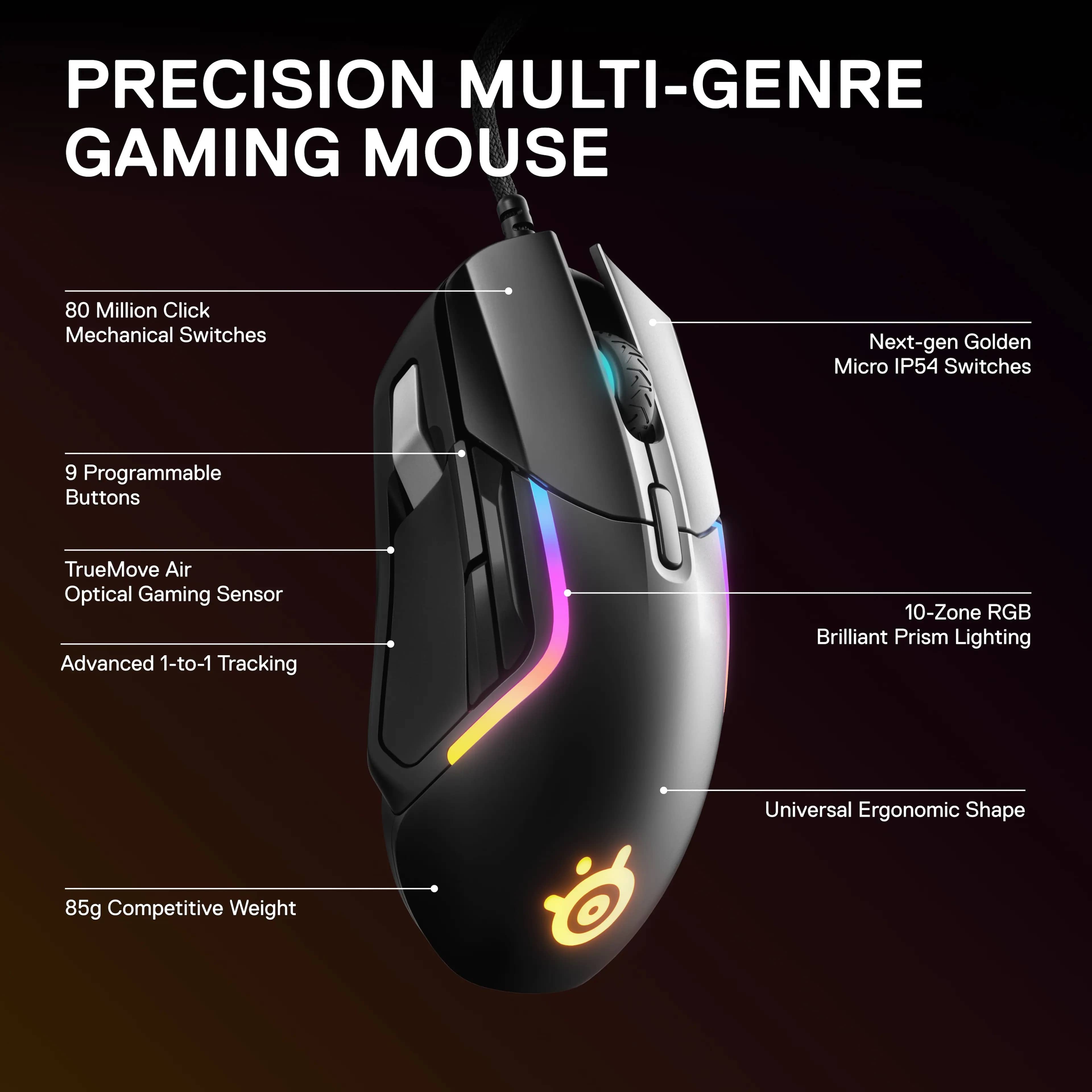 SteelSeries Rival 5 Mice Black New
