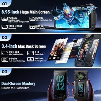 Ulefone Armor 33 Pro Cell Phones Black 512GB Unlocked New