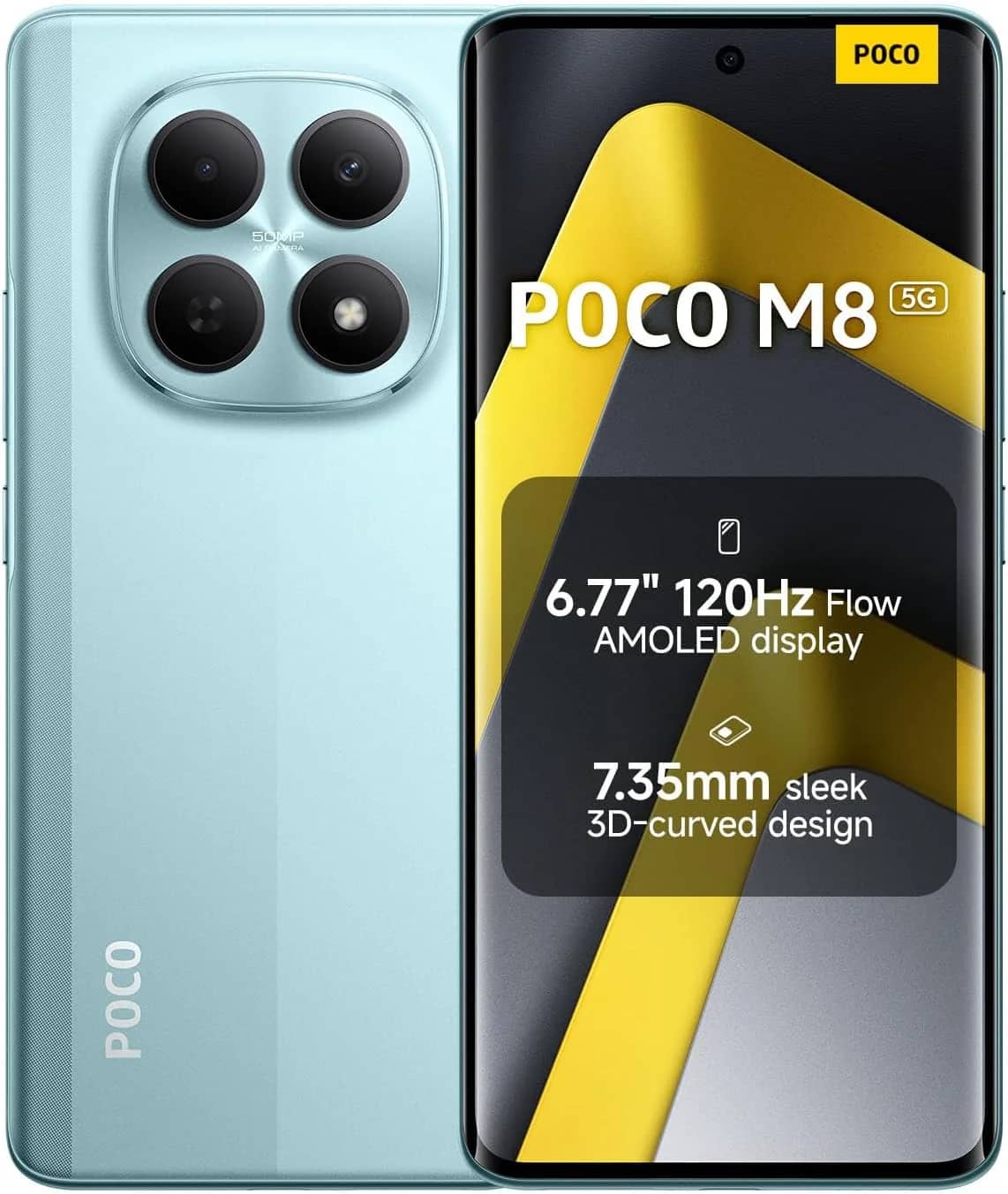 Xiaomi POCO M8 5G Cell Phones Green 512GB Unlocked New