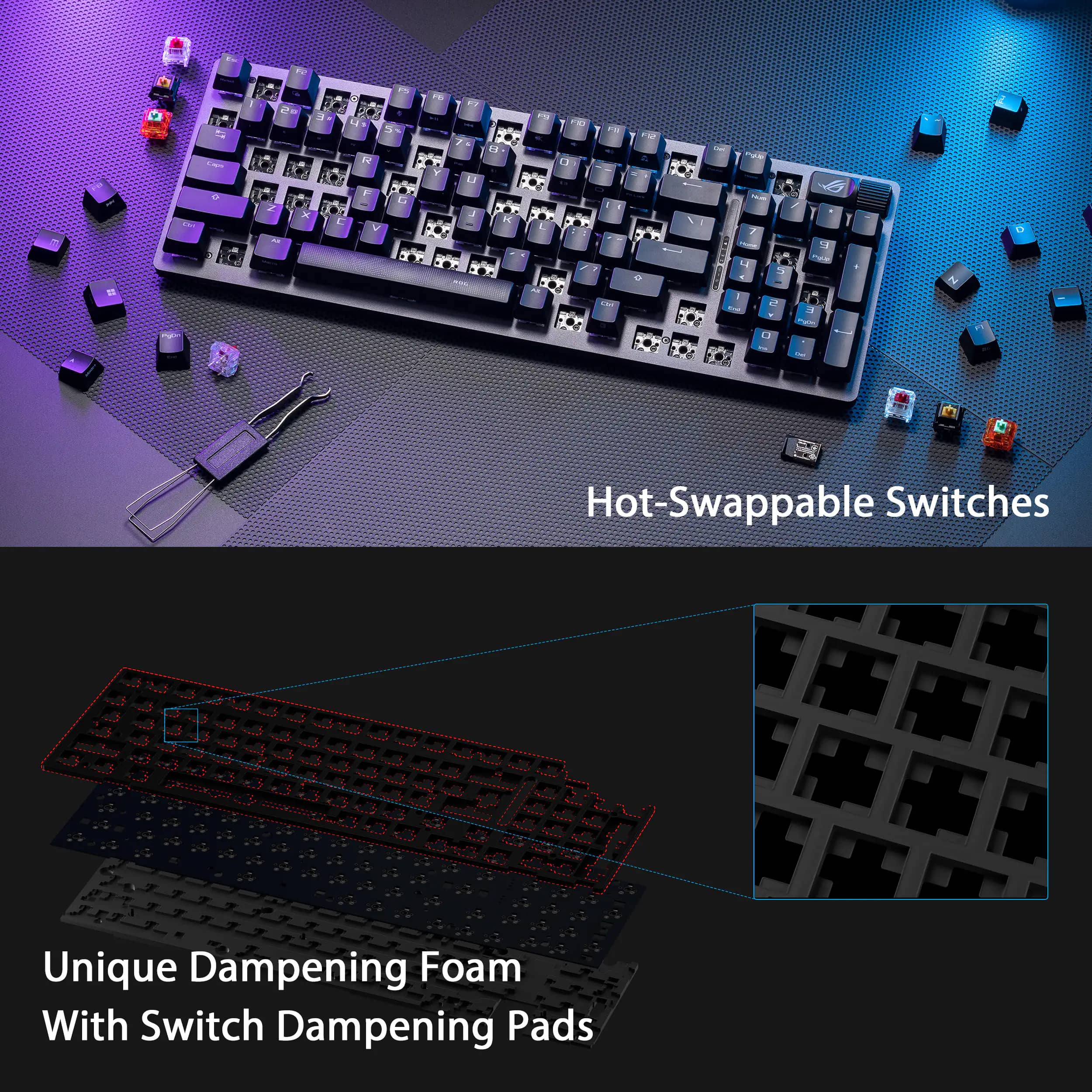 ASUS ROG Strix Scope II Keyboards Black ROG NX Snow New