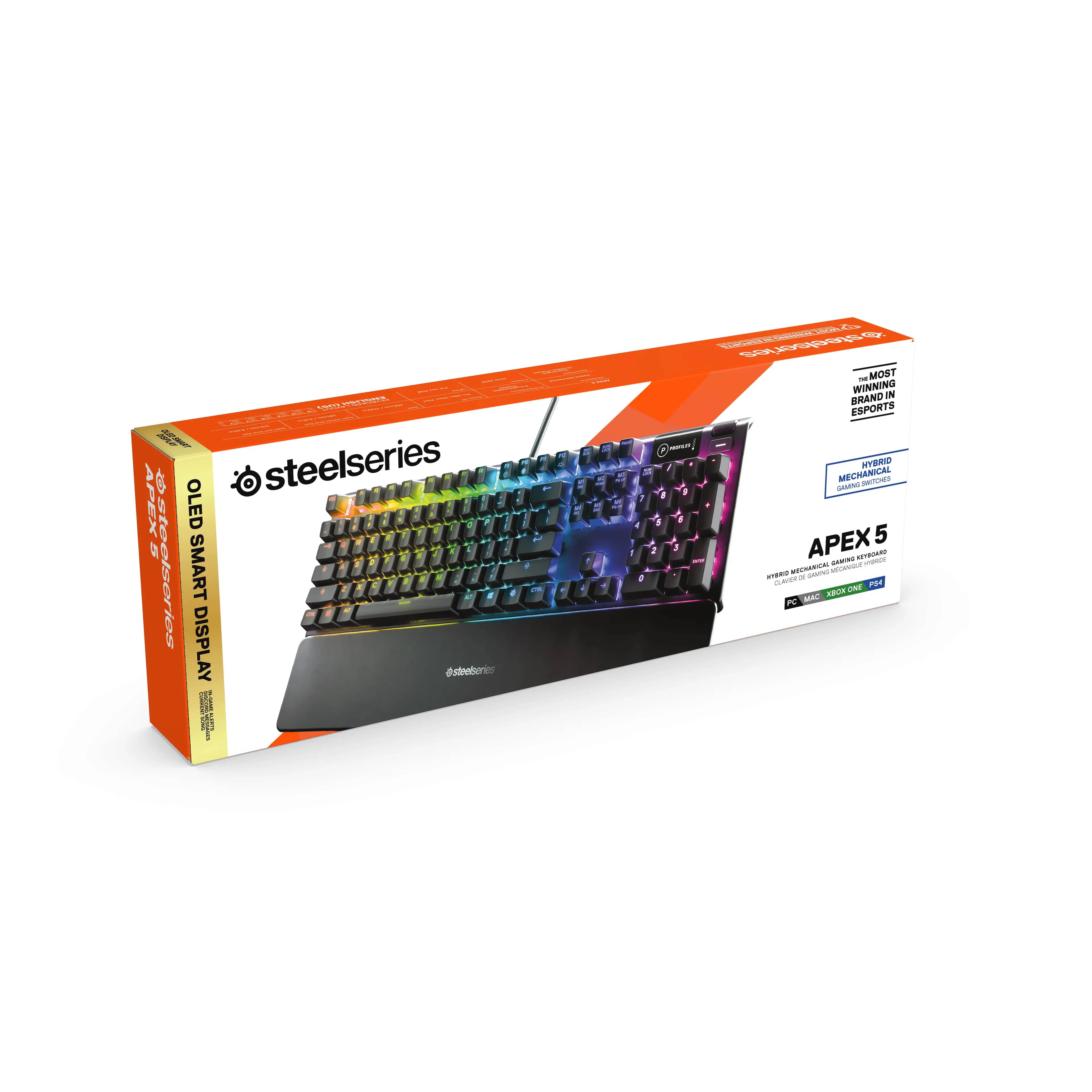 SteelSeries Apex 5 Keyboards New Black