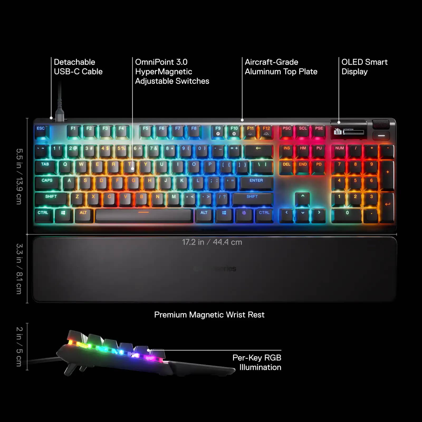 SteelSeries Apex Pro Gen 3 Keyboards Black Full Size New