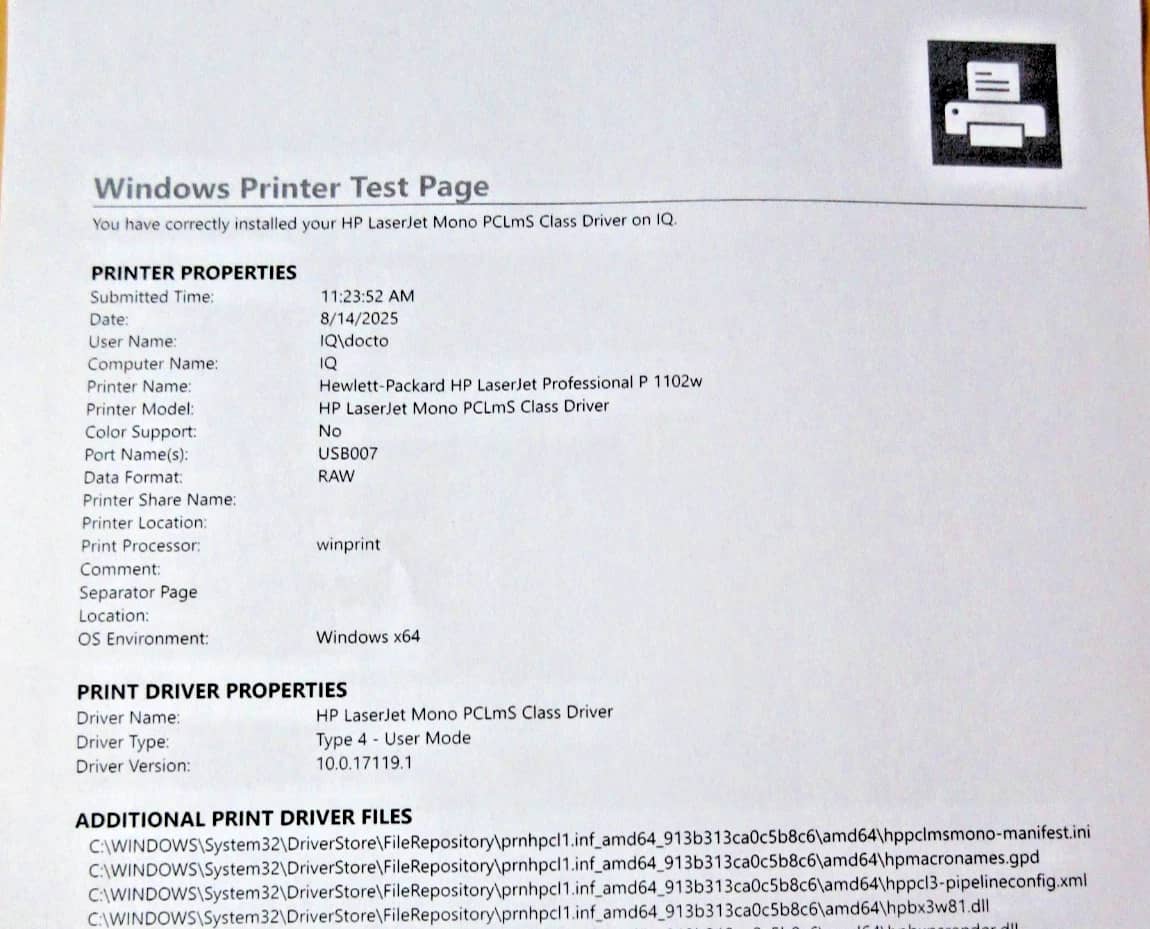 HP LaserJet P1102W Wireless Laser Printer CE658AR Printers Used - Good