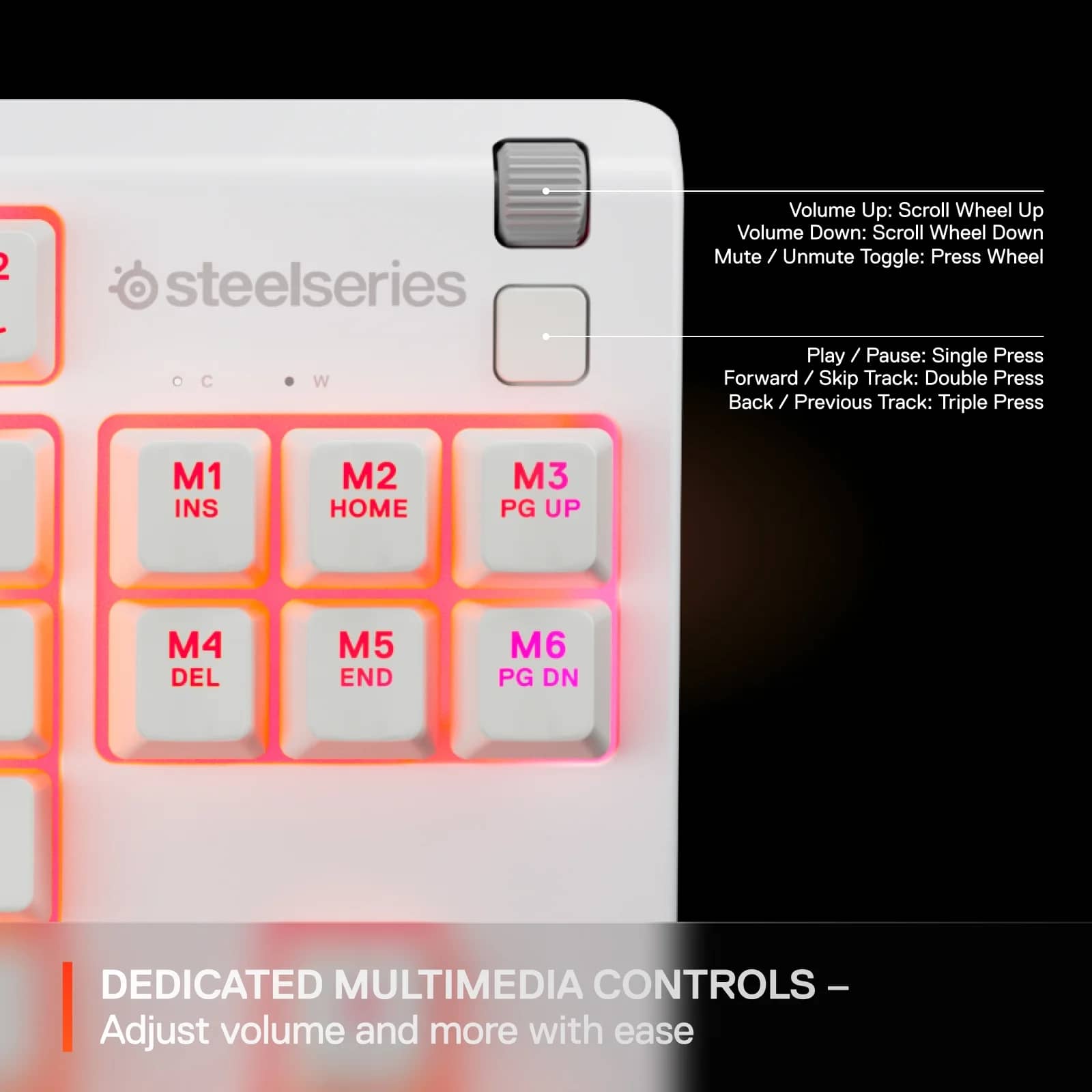 SteelSeries Apex 3 TKL Keyboards New White