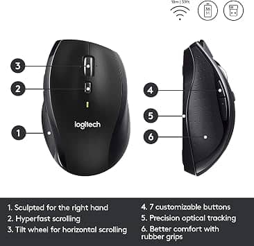 Logitech M705 Mice Black New