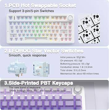 AULA F75 Pro Keyboards New Black