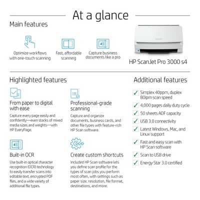 HP ScanJet Pro 3000 s4 Sheet-feed Printers New