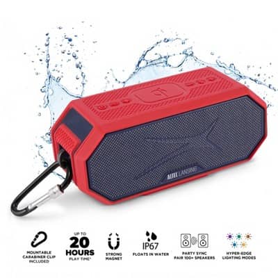 Altec Lansing HydraBlast Portable Bluetooth Speakers Red New