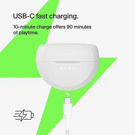 Belkin SoundForm Rhythm Headphones & Earbuds White New