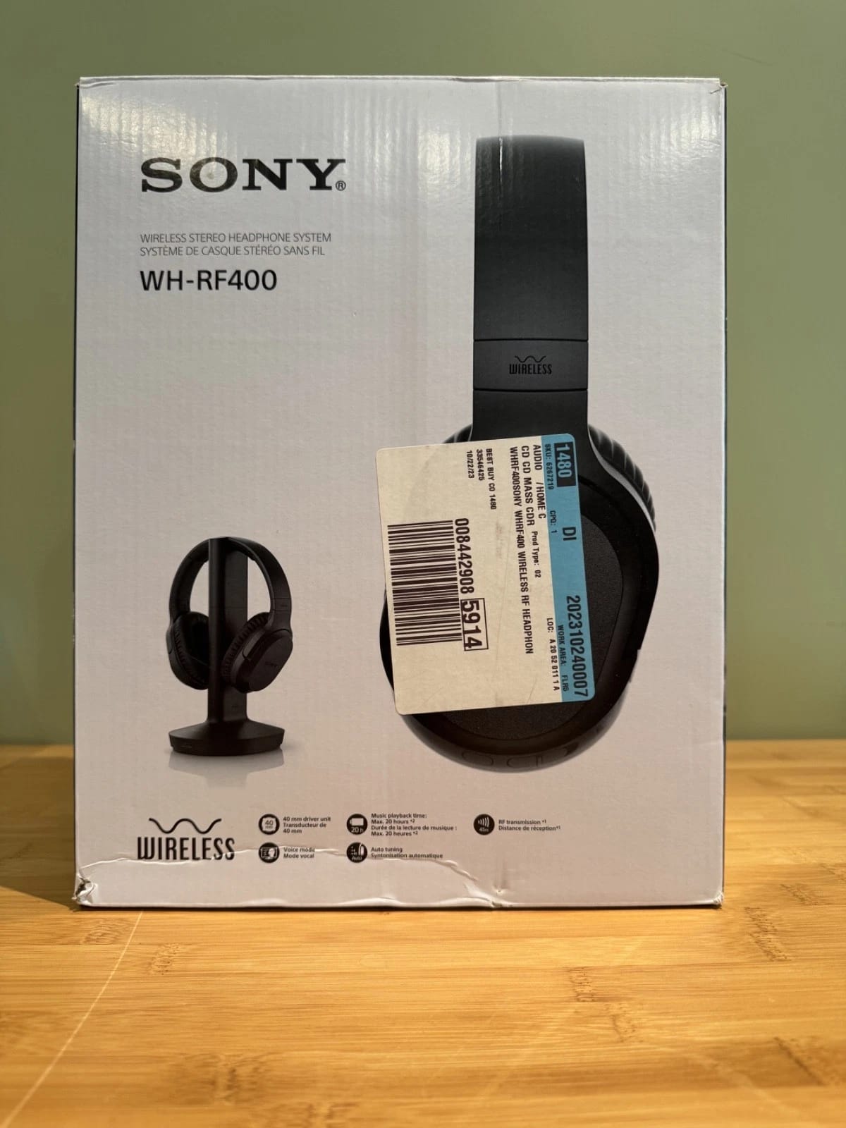 Sony RF400 Headphones & Earbuds Black New