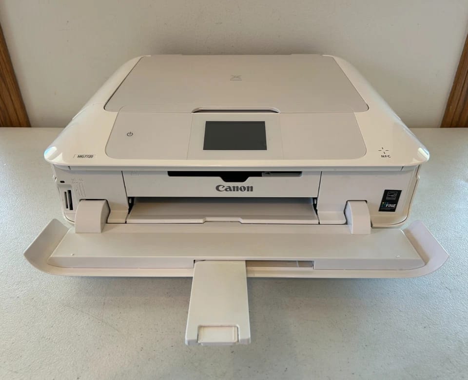 Canon PIXMA MG7720 White Wireless Printers New