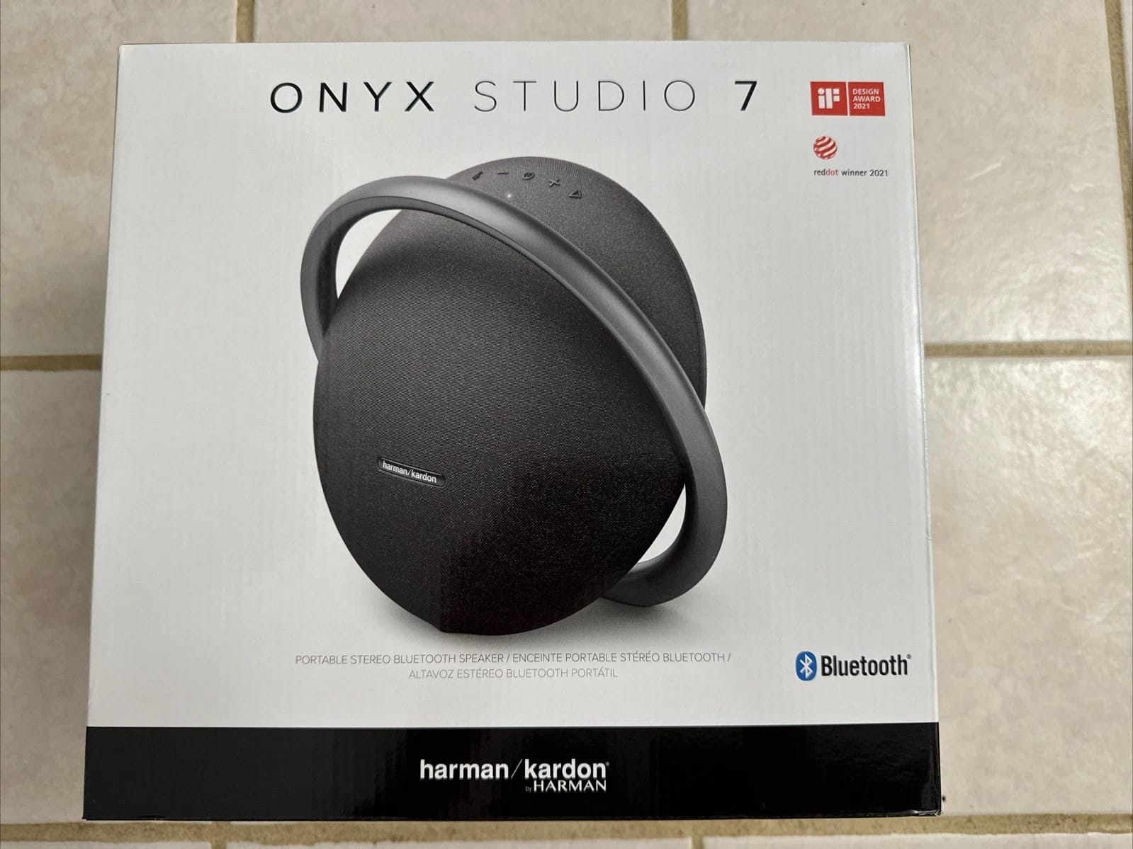 Harman Kardon Onyx Studio 7 Portable Bluetooth Speakers Gray New