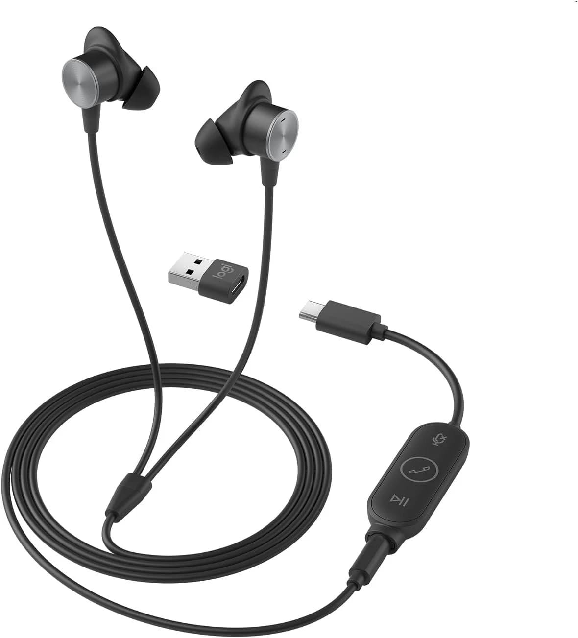 Logitech Zone Wired Headphones & Earbuds Black New