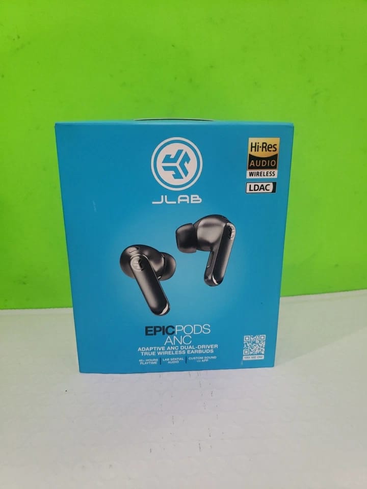 JLab Epic Pods Headphones & Earbuds Black New