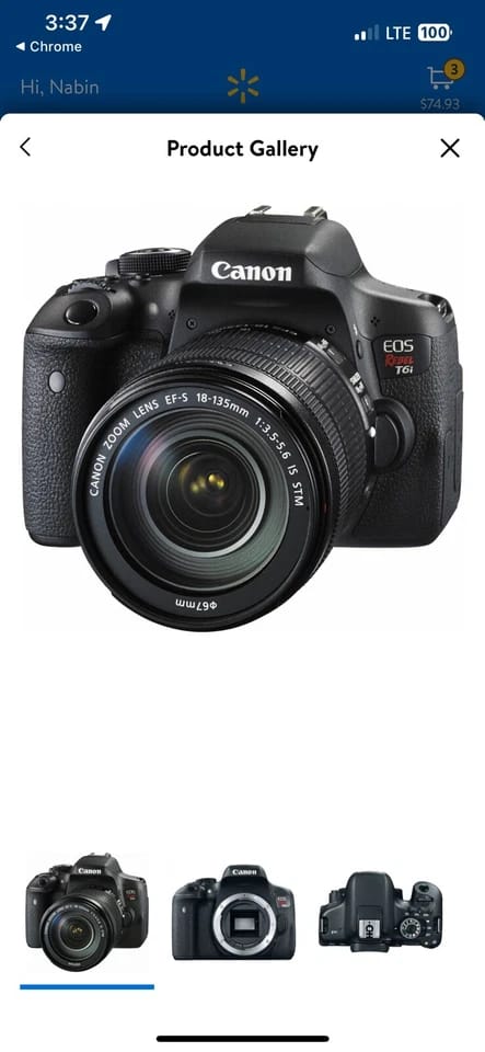 Canon T6I Digital Cameras Black New w/ 18-55mm Kit