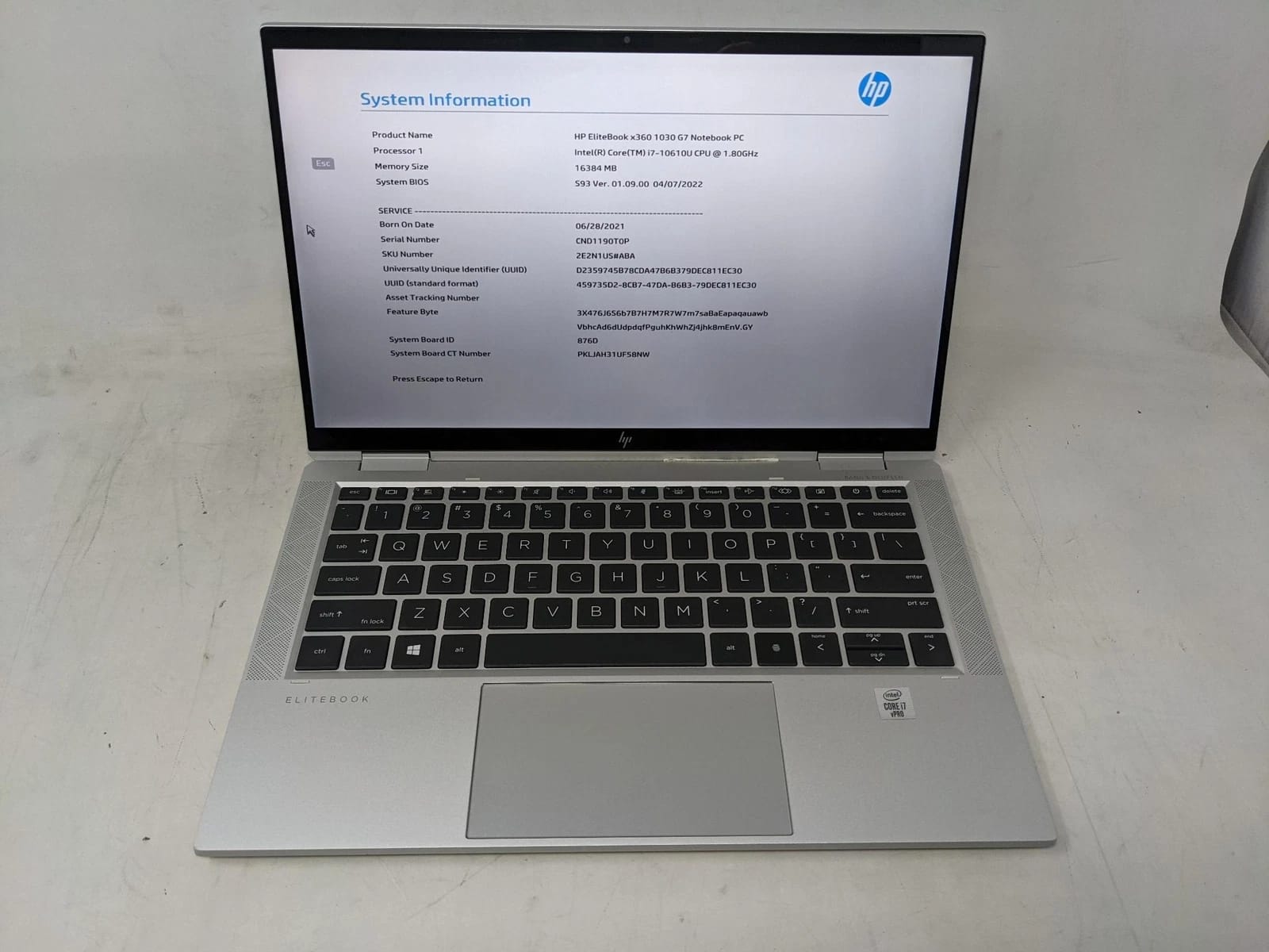 HP EliteBook x360 1030 G7 Computers 256GB 16GB Refurbished - Premium