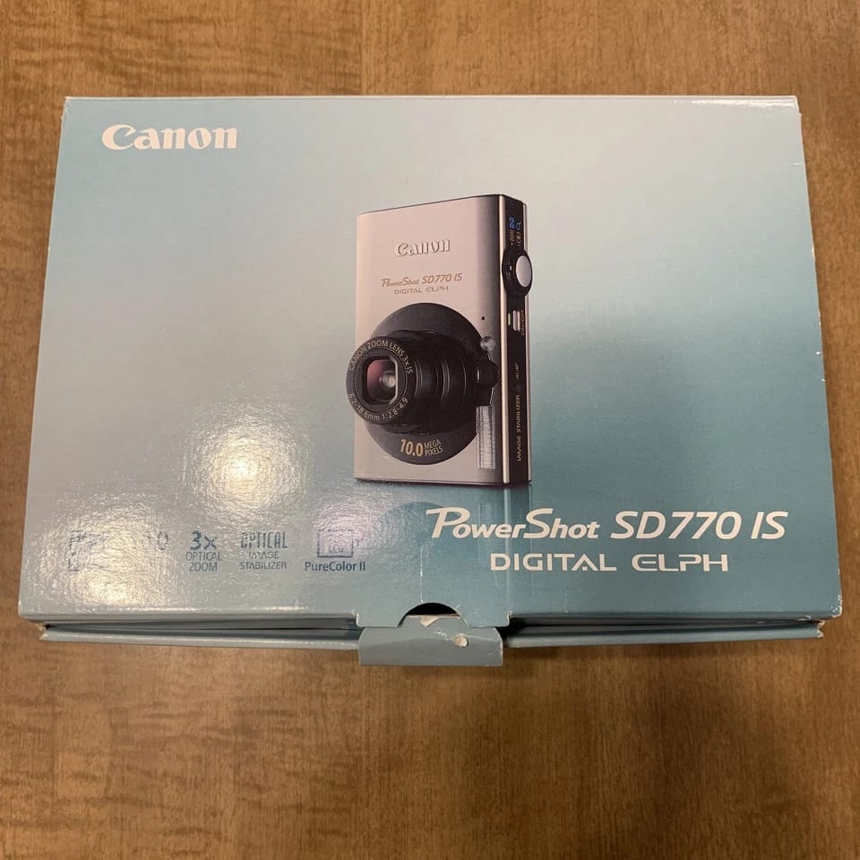 Canon PowerShot SD770 IS Digital Cameras Silver Used - Like New Body Only
