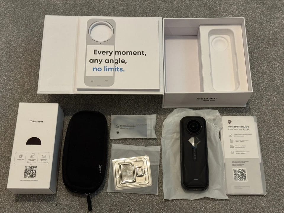 Insta360 X5 Digital Cameras Black New Body Only