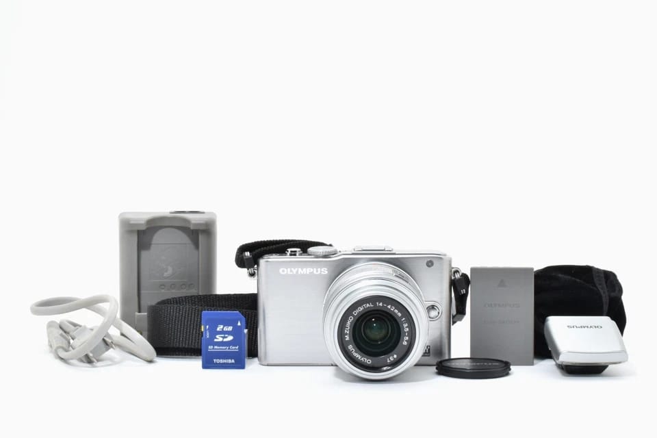 OM SYSTEM PEN E-PL3 Digital Cameras Silver New w/ 14-42mm Kit
