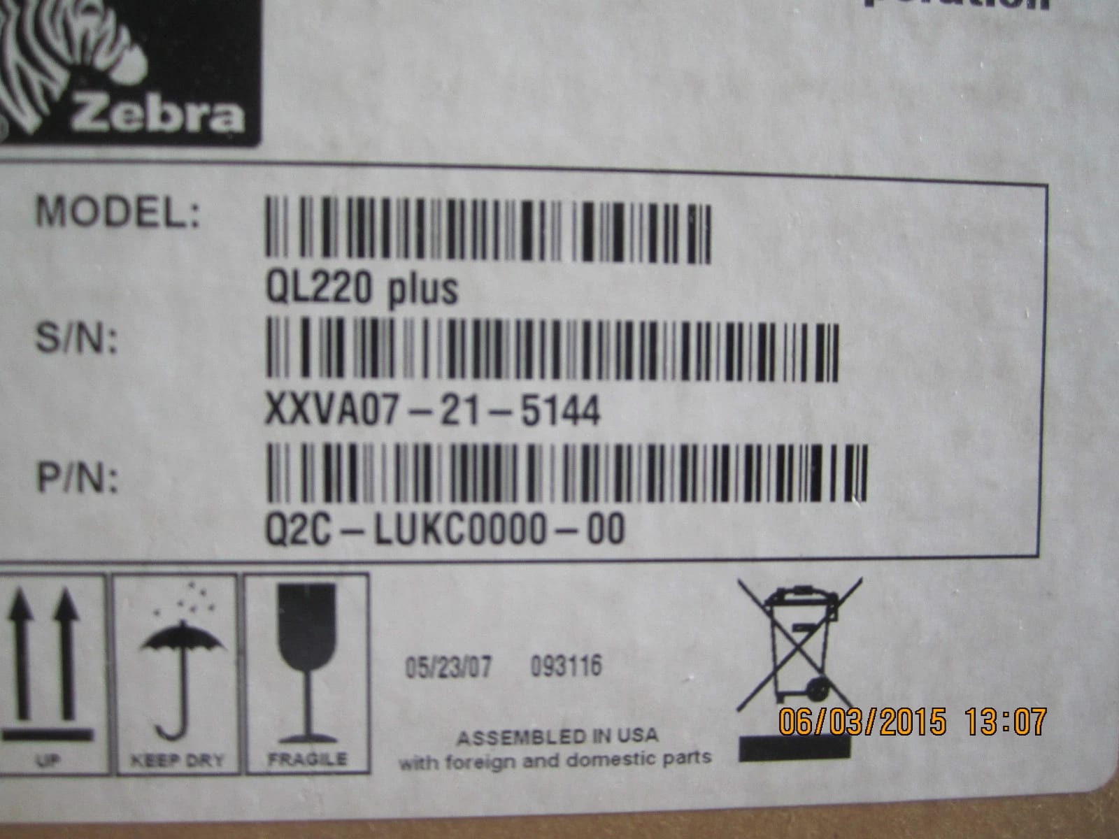 Zebra ql220 plus q2c Printers New