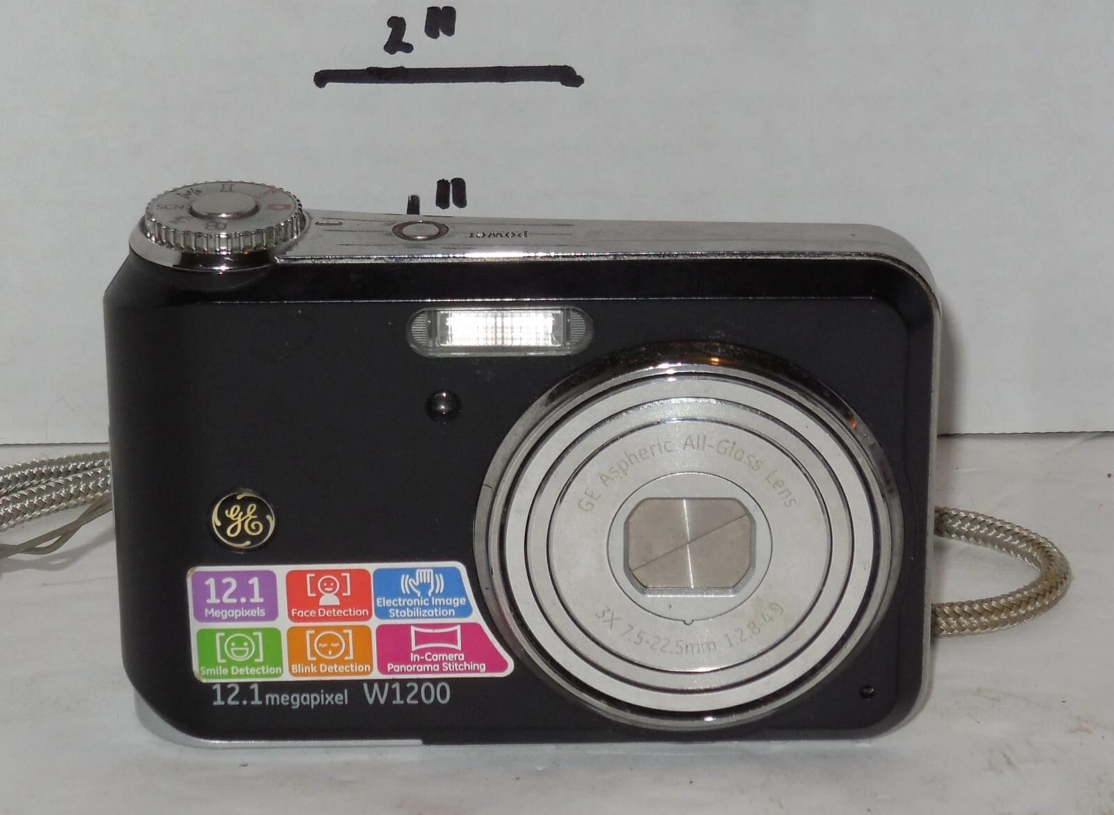 GE W1200 Digital Cameras Black New Body Only