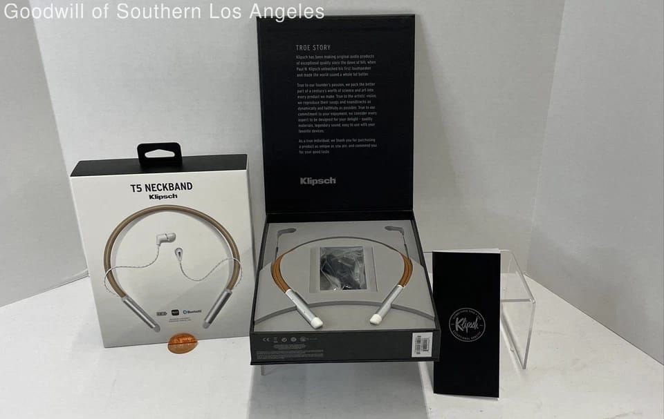 Klipsch T5 Neckband Headphones & Earbuds Brown New