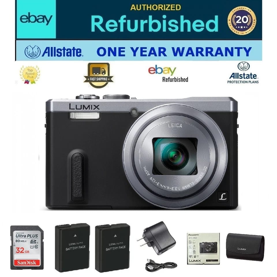 Panasonic LUMIX ZS40 Digital Cameras Black New Body Only