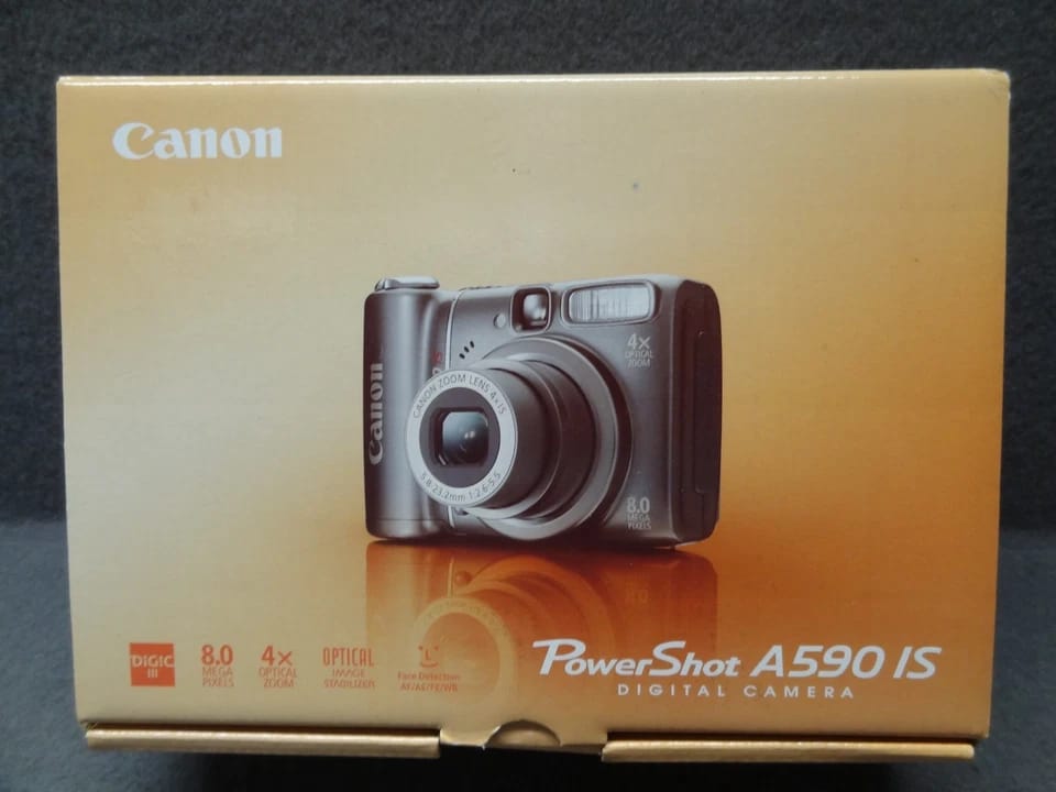 Canon A590 IS Digital Cameras Gray Used - Good Body Only