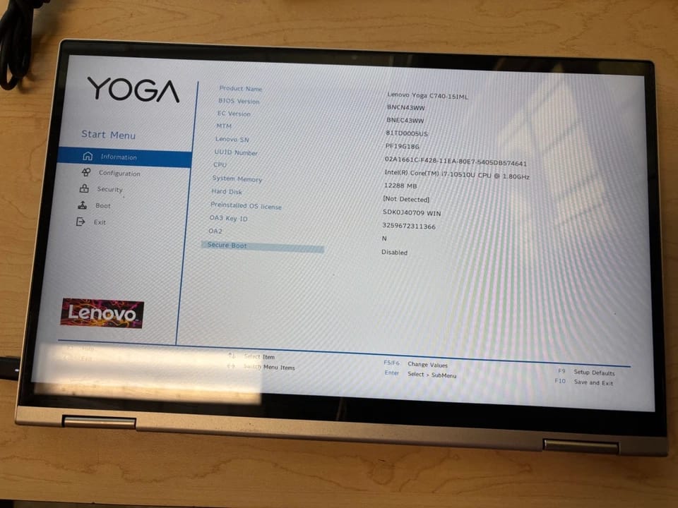 Lenovo Yoga i7 15ITL5 Computers 512GB 8GB New
