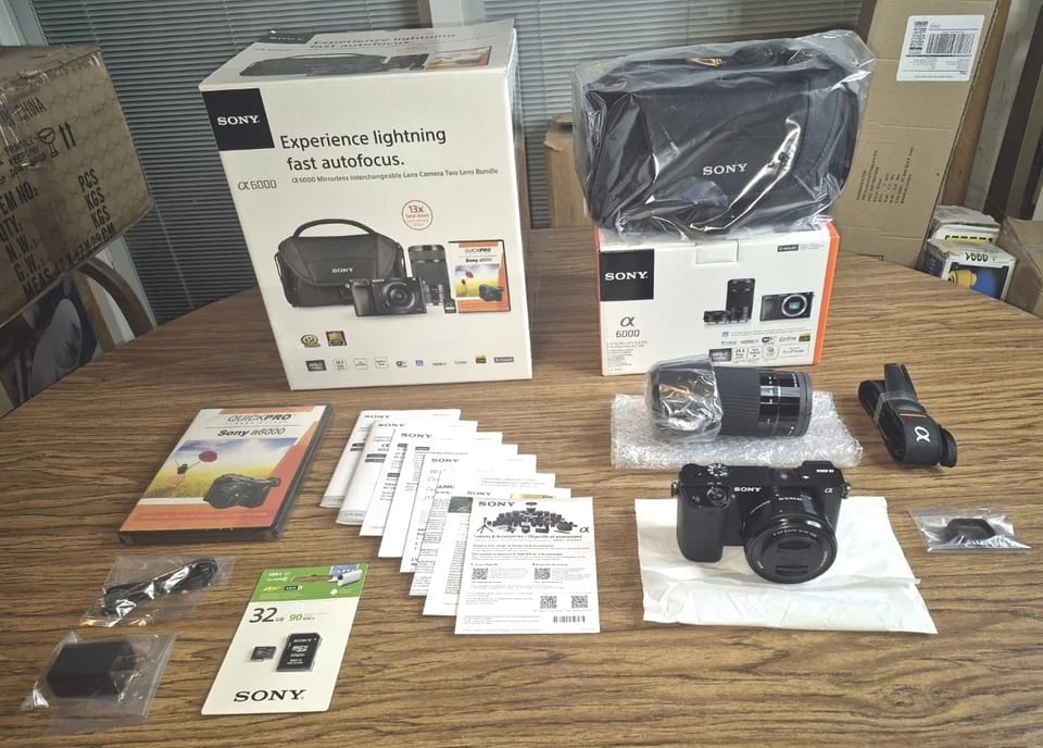 Sony Alpha 6000 Digital Cameras Black New Body Only