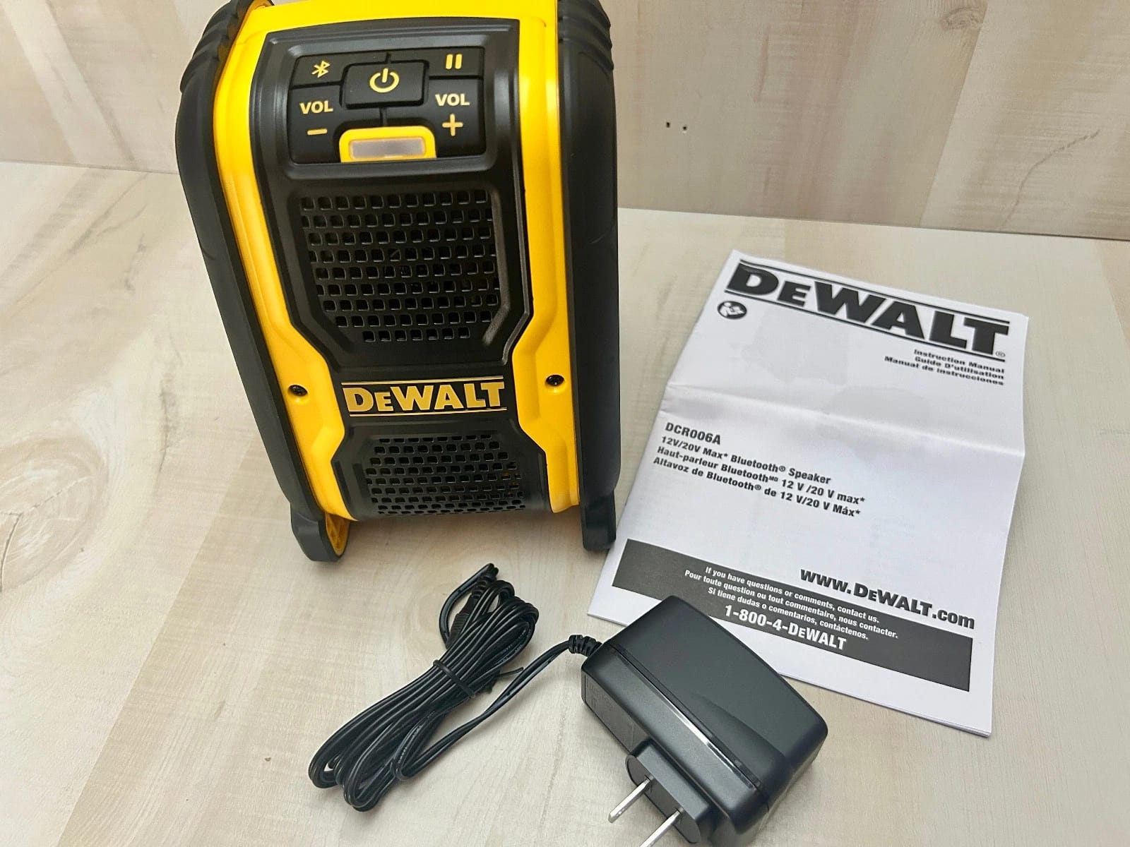 DEWALT DCR006 Portable Bluetooth Speakers Yellow Refurbished - Excellent