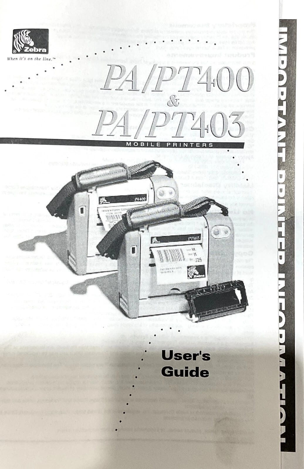 Zebra PT403 Printers New