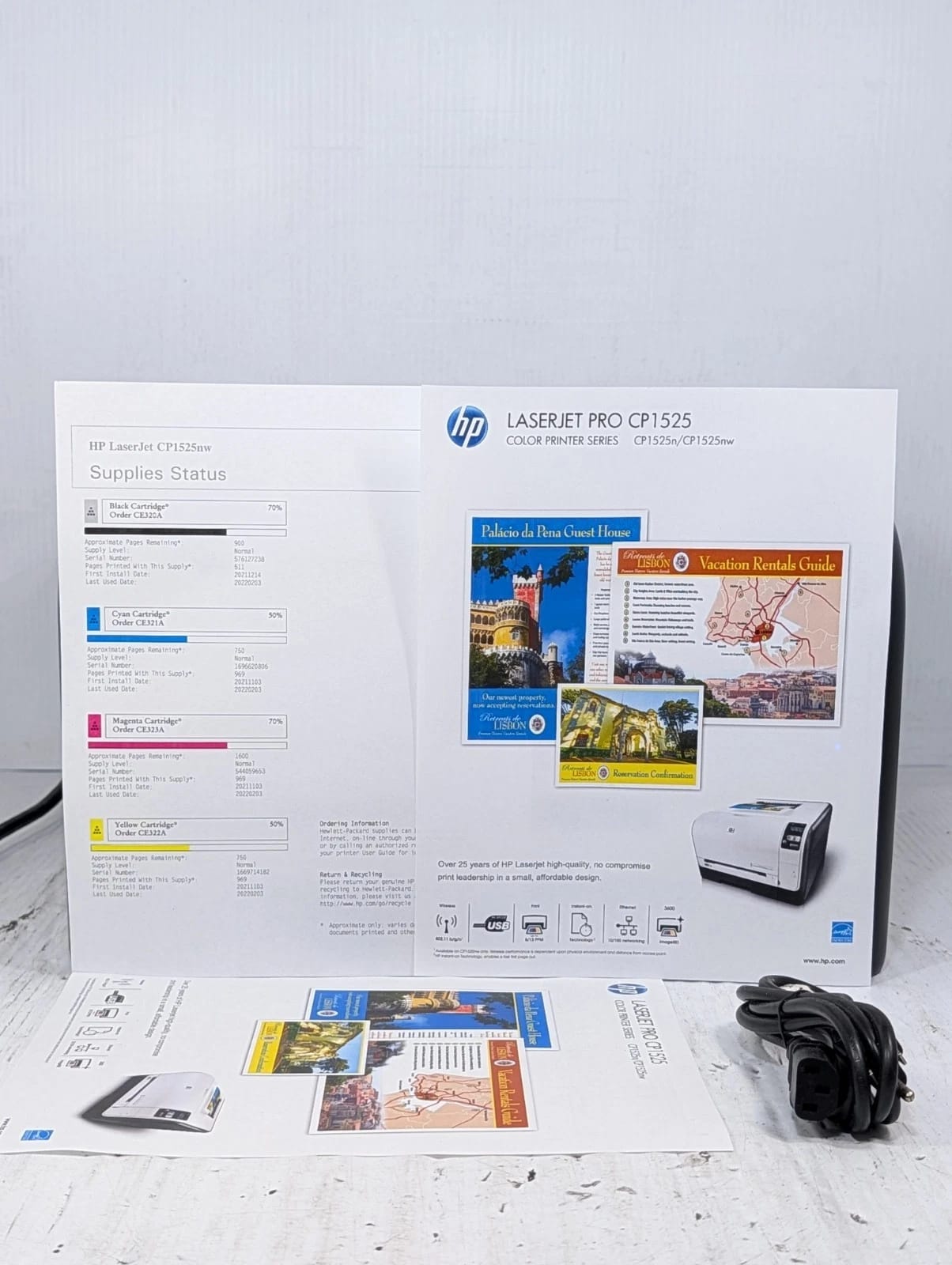 HP LaserJet CP1525nw Color Printers Used - Good