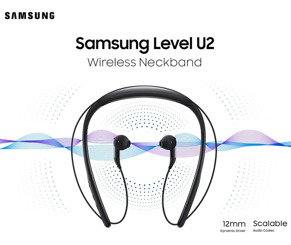 Samsung Level U2 Headphones & Earbuds Black Refurbished - Good