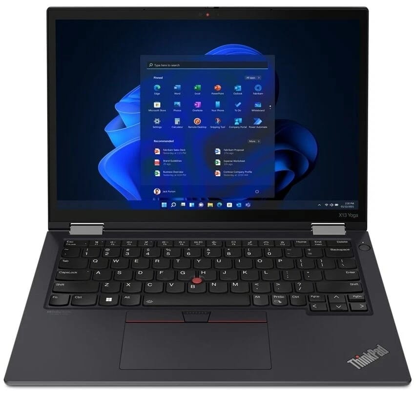 Lenovo ThinkPad X13 Yoga Gen 3 Computers 512GB 16GB Refurbished - Excellent