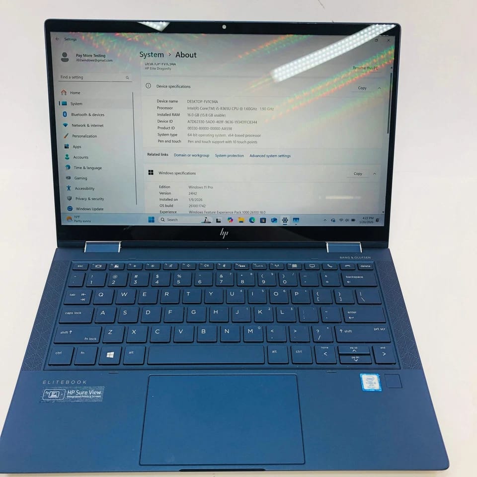 HP Elite Dragonfly Computers 256GB 16GB New