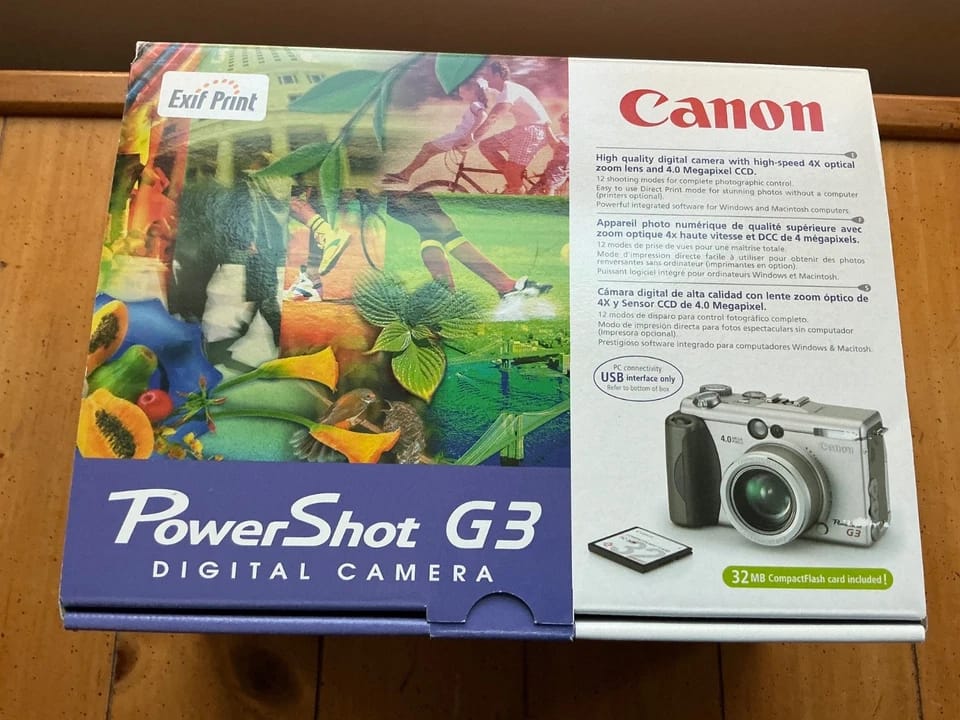 Canon PowerShot G3 Digital Cameras Gray Used - Very Good Body Only