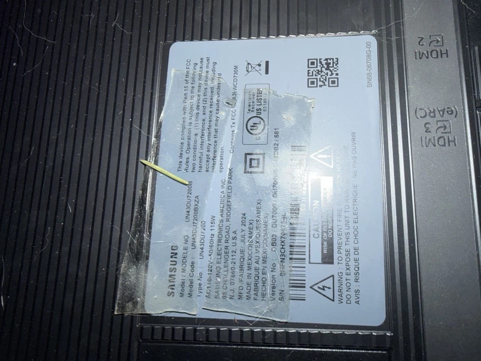 Samsung DU7200 TVs