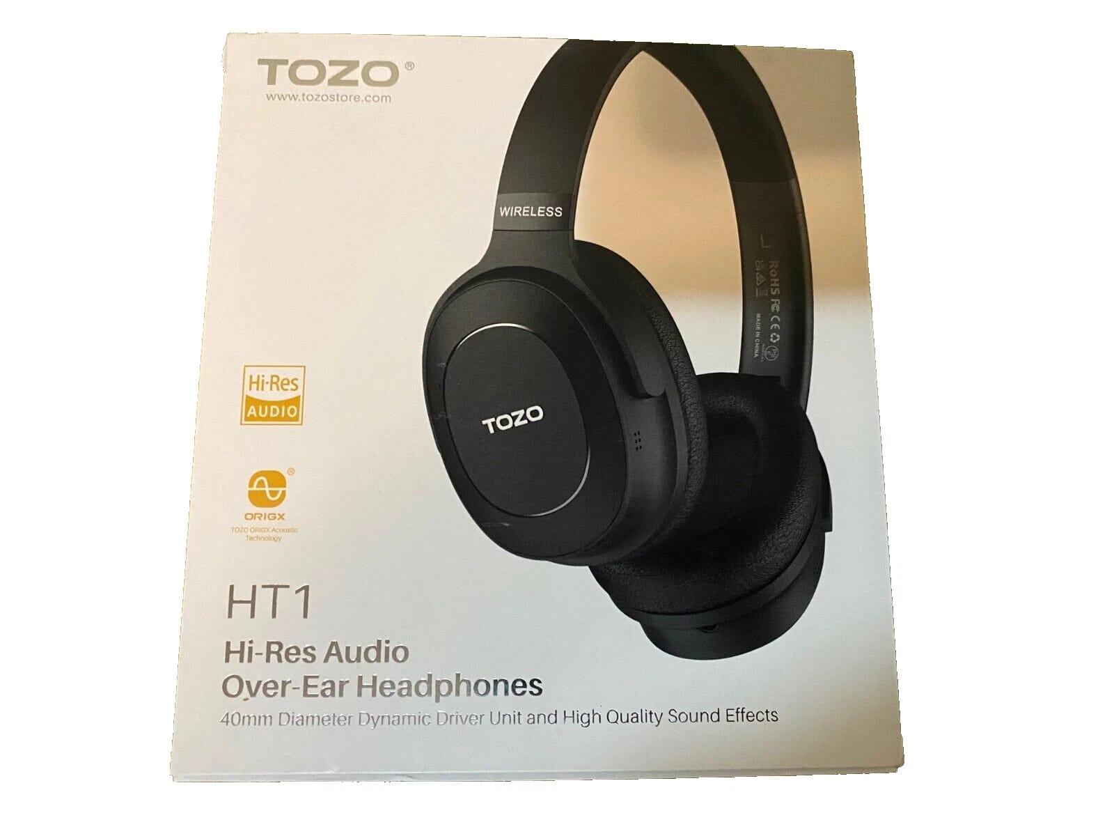 TOZO HT1 Headphones & Earbuds Black New