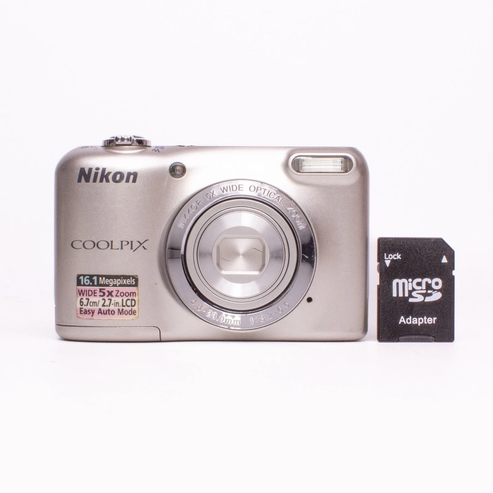 Nikon COOLPIX L27 Digital Cameras Silver Open-Box Excellent Body Only