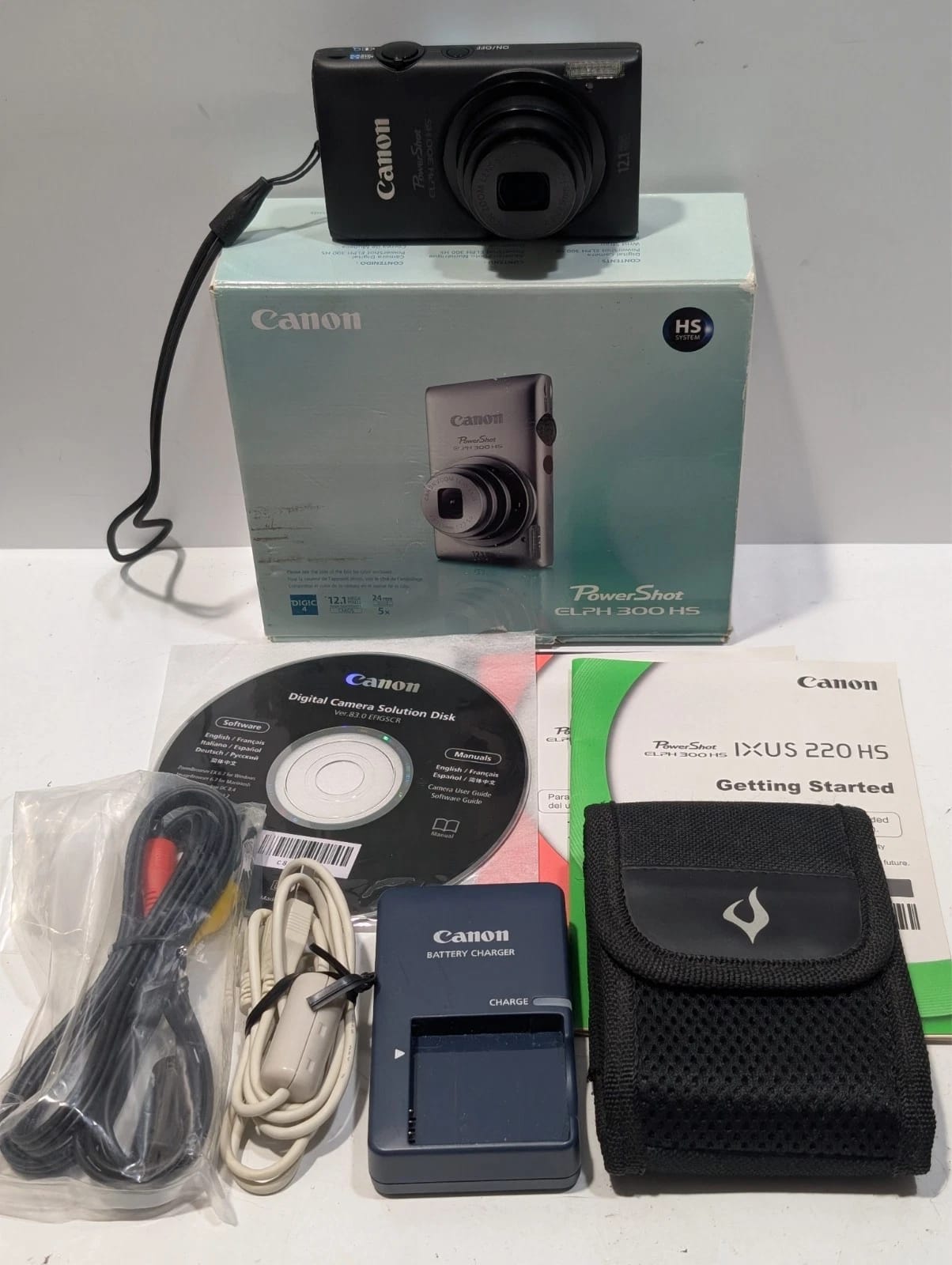 Canon PowerShot ELPH 300 HS Digital Cameras Black New Body Only