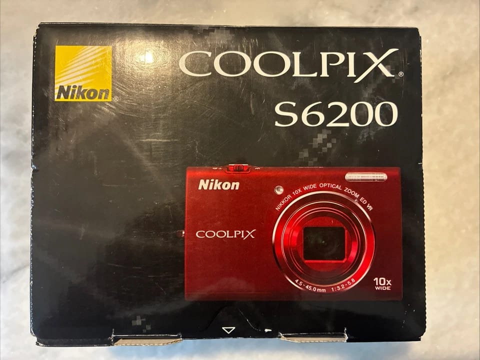 Nikon COOLPIX S6200 Digital Cameras Red New Body Only